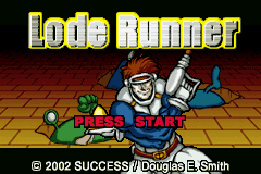 Lode Runner title screen for GameBoy Advance